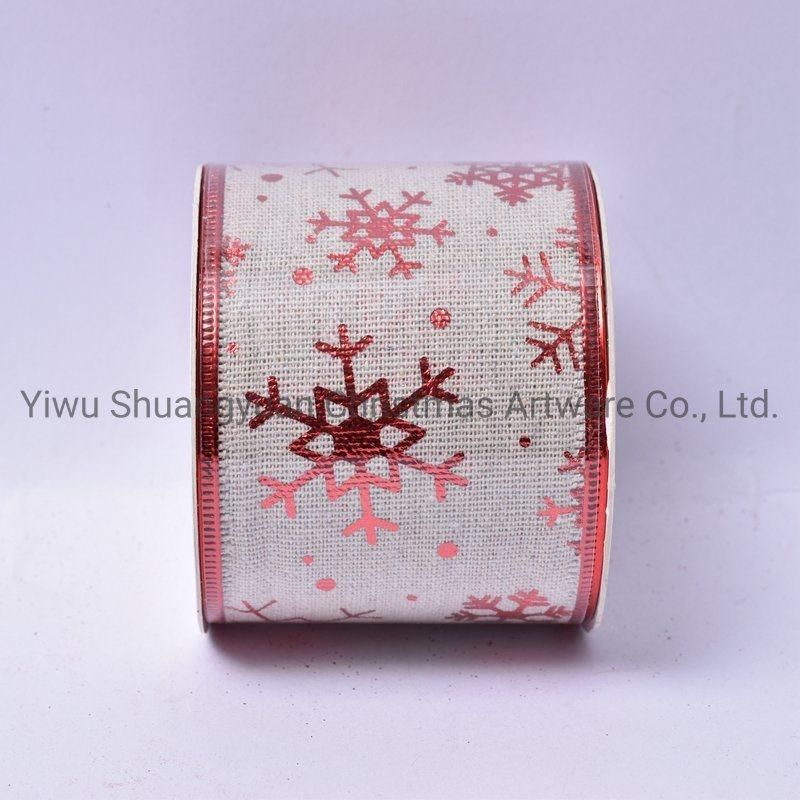 Christmas Ribbon Decor for Holiday Wedding Party Decoration Supplies Hook Ornament Craft Gifts