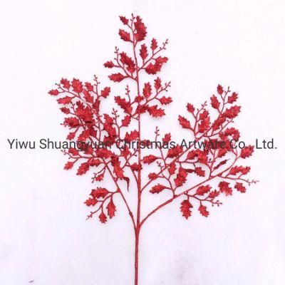 Red Christmas Tree Branches Plastic Artificial Christmas Branches for Decoration