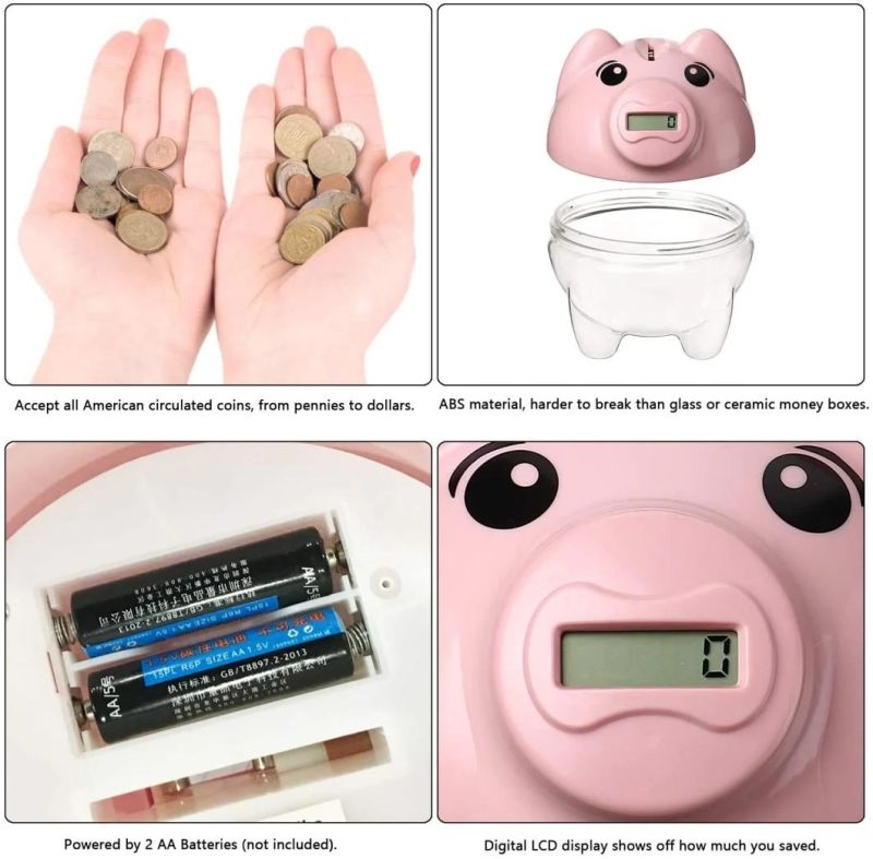 Amazon Hot Sell Digital Piggy Coin Bank for Kids Gifts