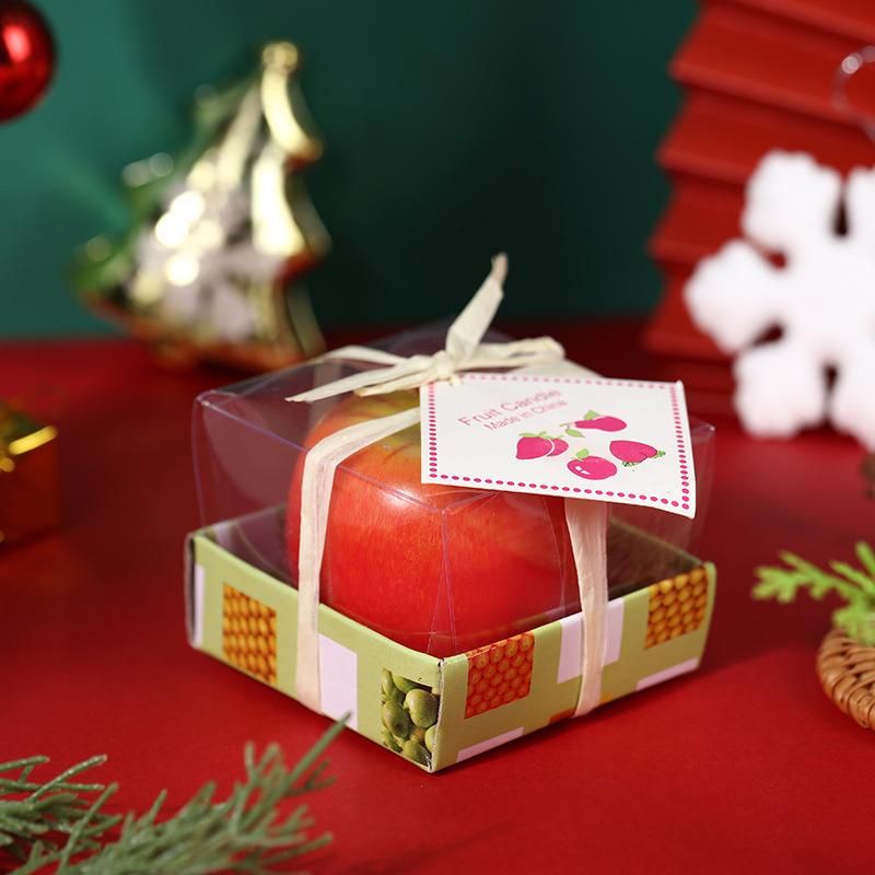 Romantic Holiday Red Apple Candle Christmas Eve Christmas Small Gift Big Fruit Shape Gift