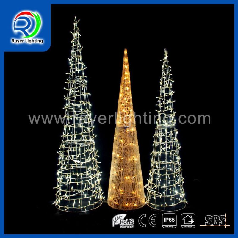 LED 3D Cone Motif Light Christmas Decoration
