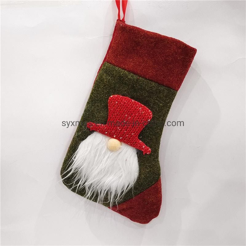 Yiwu Factory Direct Sale Christmas Gift Stocking for Christmas Home Party