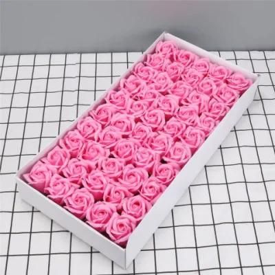Soap Roses 50PCS 3 Layers Decorative Rose Flower for Valentine&prime;s Day Anniversary Mother&prime;s Day Birthday