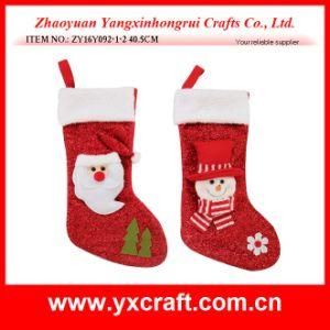Christmas Decoration (ZY16Y092-1-2 40.5CM) Santa Claus Blink Sock Christmas Gift Ideas