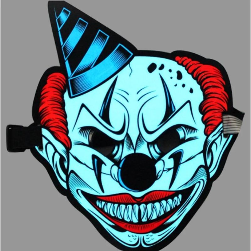 LED Party Light up Mask with Sound Active for Halloween Festival Rave