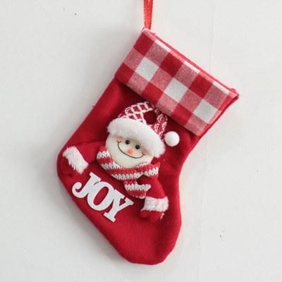 New Design Fabric Socks Christmas Time Decoration Ornaments