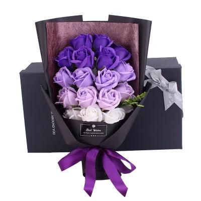 Wholesale Soap Rose Flower Bouquet Gift Box for Valentine&prime;s Day Mother&prime;s Day Gift Birthday Wedding Lady&prime;s Day Present
