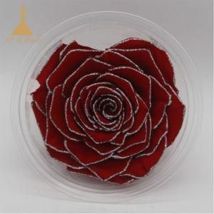 Heart Shape Preserved Natural Rose Flowers for Christmas Decoration