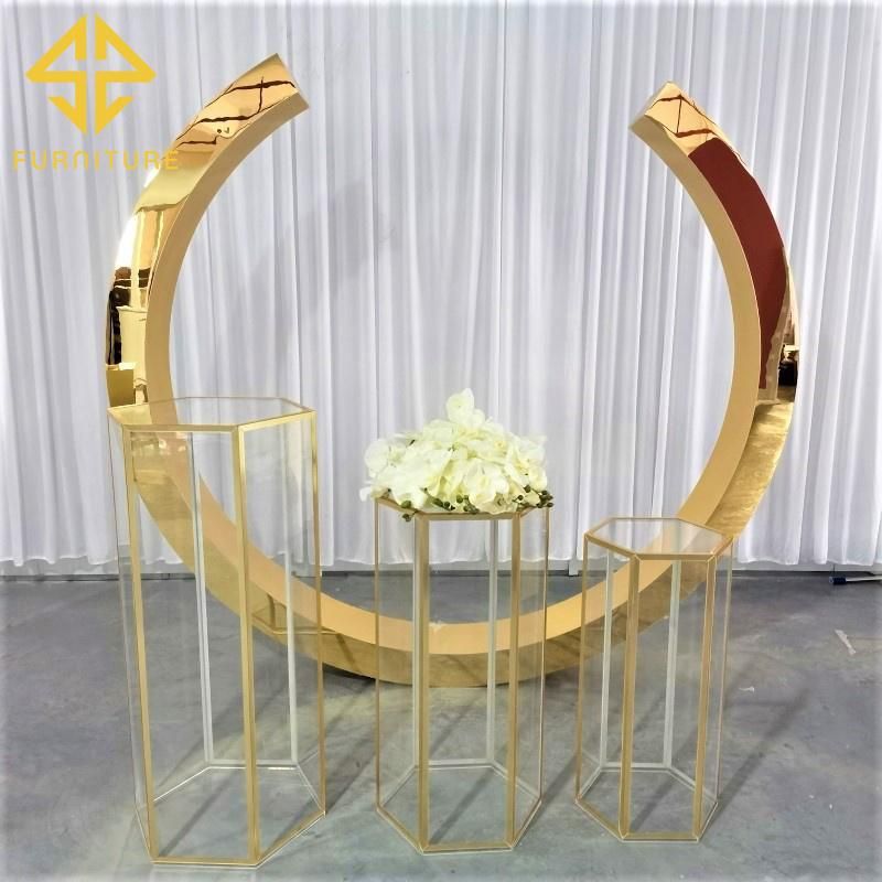 New O Shape PVC Wedding Decoration Round Backdrop Stand Wedding Background Wall