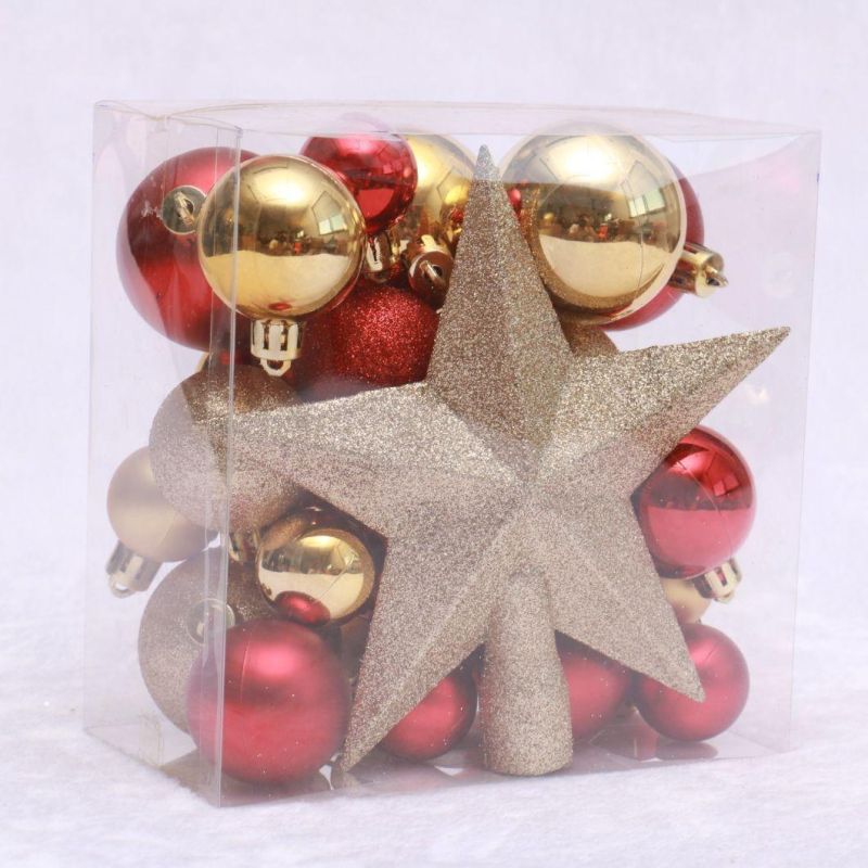 New Design Plastic Ball Pack Tree Hanging Ornaments