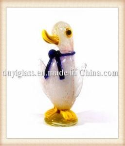 White Duck Blow Glass Craft for Decoration