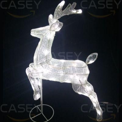 3D Star Sharp Cotton Feather LED Lights Reindeer for Room Wedding Holiday Decoration