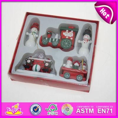 Hot New Product for 2015 Kids Christmas Toy Train, High Quality Children Christmas Gift Toy, DIY Wooden Toy Christmas Toy W02A005