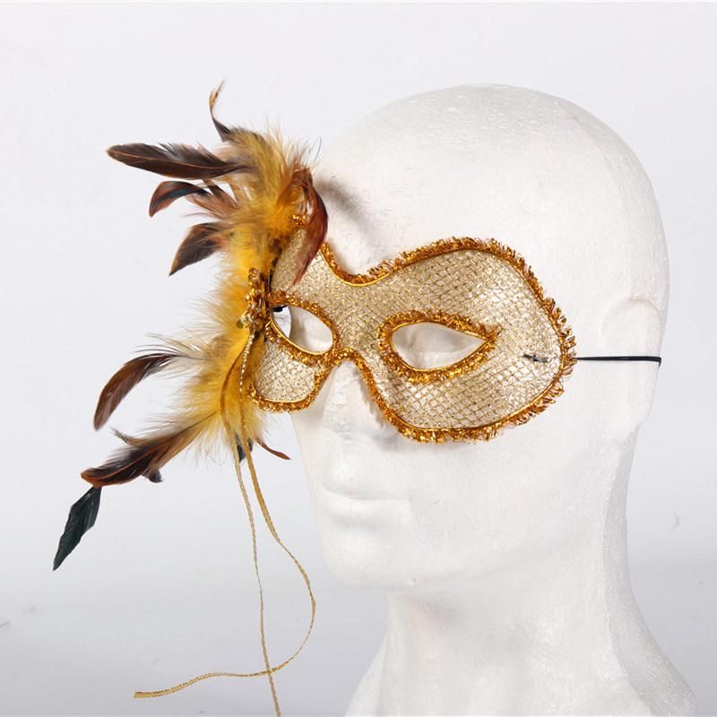 Newest Popular Colorful Ladies Feather Mask Masquerade Party Mask