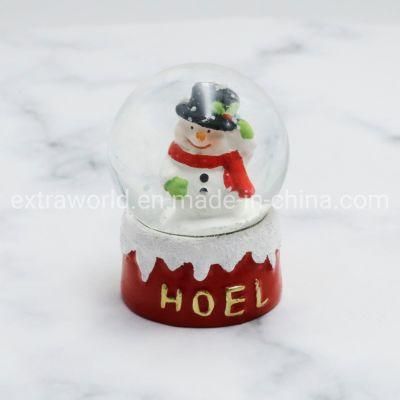2021 Novelly Polyresin Custom Santa Snowman Water Ball Christmas Decorations