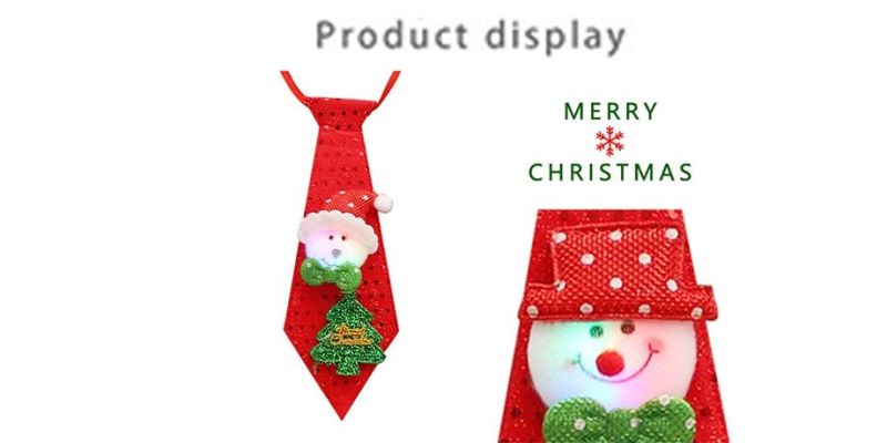 Christmas Decorations Children′s Luminescent Toys Elk Snowman Luminescent Tie