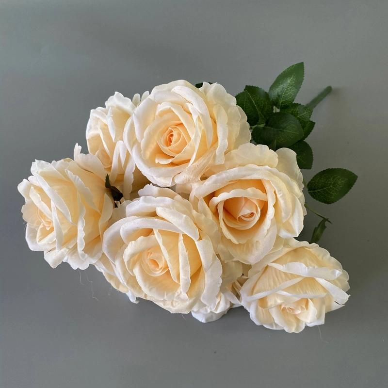 Wholesale High Quality 9 Heads Rose Flower Bunches