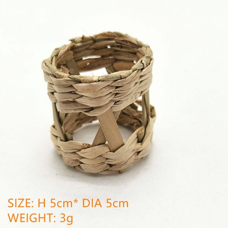 OEM Western Style Hotel Round Ring Wood Straw Napkin Towel Buckle