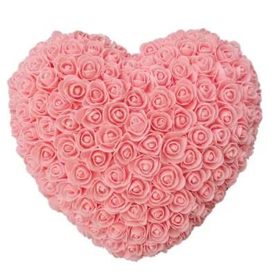 30cm Heart Roses Artificial Flower Heart Rose Flower Gift Boxes Valentine Gifts Soap Foam Flowers Wedding Decorations