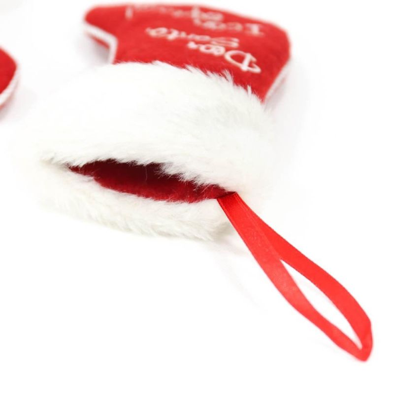 Christmas Decoration Red Felt Hanging Sock