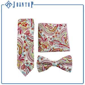Good Quality Custom Colorful Flower Cotton Necktie Sets