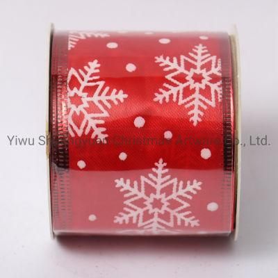 Christmas Ribbon Decor for Holiday Wedding Party Decoration Supplies Hook Ornament Craft Gifts