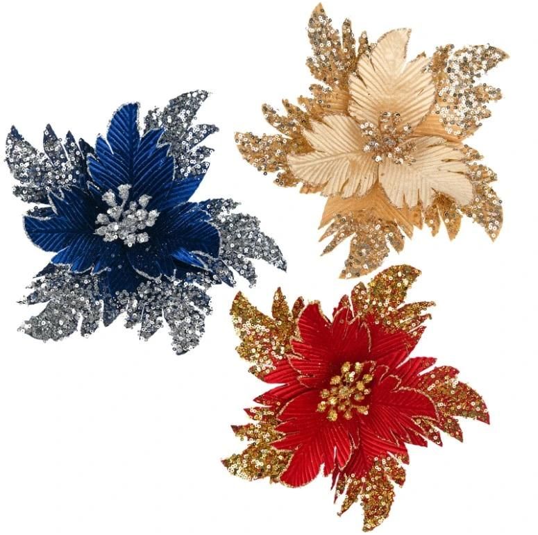 High Quality Custom All Kinds of Christmas Flower Decoration Ornament