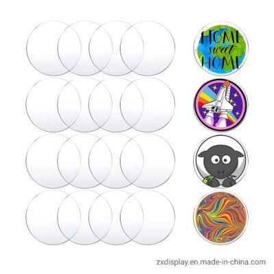 Clear Acrylic Blank Circle Plastic Transparent Sheet Disc for DIY Printing