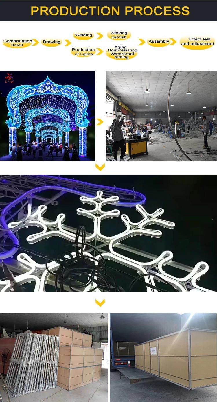 Waterproof Amusement Park Avenue of Stars Customized Arch LED Lighting