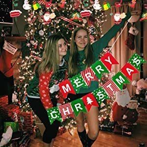 Merry Christmas Banner Christmas Party Decoration Christmas Balloons