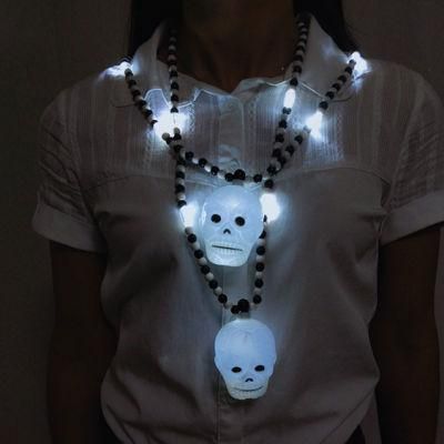 Flashing Lights Light up Skeleton Skull Necklaces