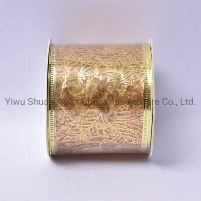 Christmas Ribbon Decor for Holiday Wedding Party Decoration Supplies Hook Ornament Craft Gifts