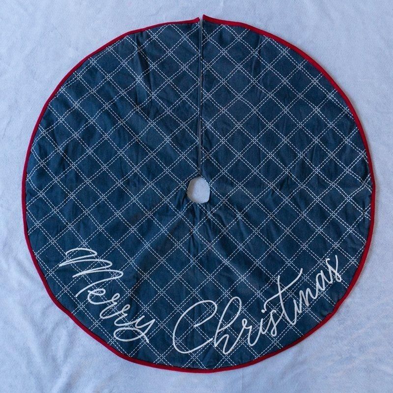 120cm Christmas Embroider Tree Skirt