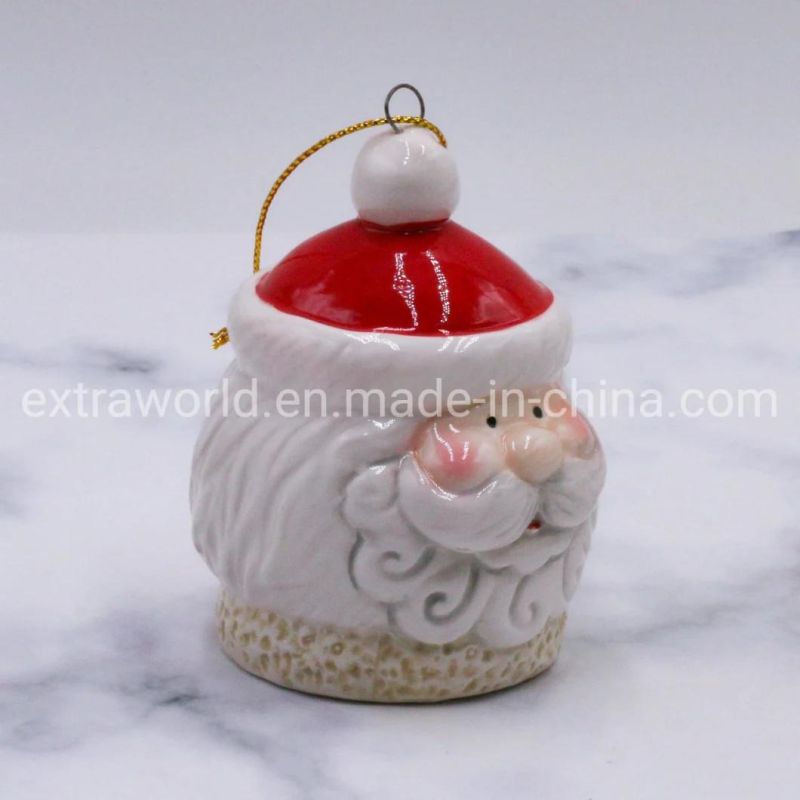 Christmas Gift 3D Ceramic Hand-Painted Bell From China Wholesale