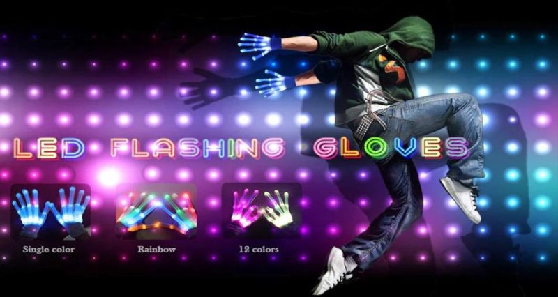 Electro Light up Glove Set for Raves & Light Shows Featured