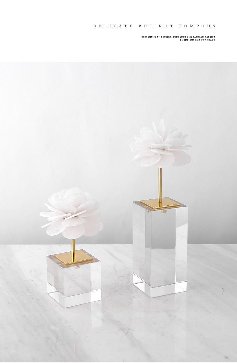 Modern Decor Living Room Wedding Decoration Flowers Stone Crafts Natural Crystal Ornament