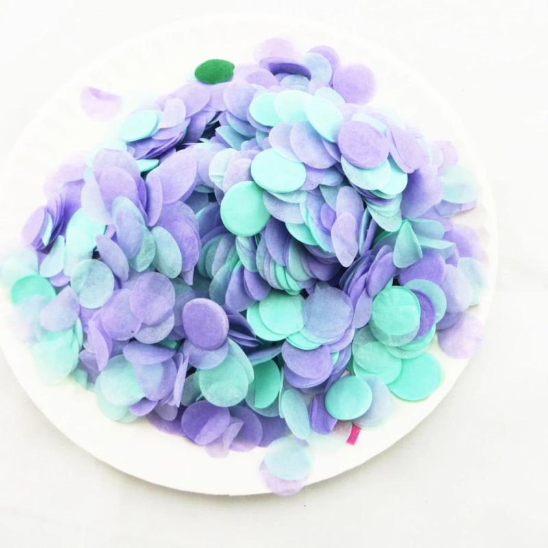 OEM-Friendly 2cm*5cm Colorful Confetti Flameproof Confetti Tissue Paper for Wedding Party Decoration