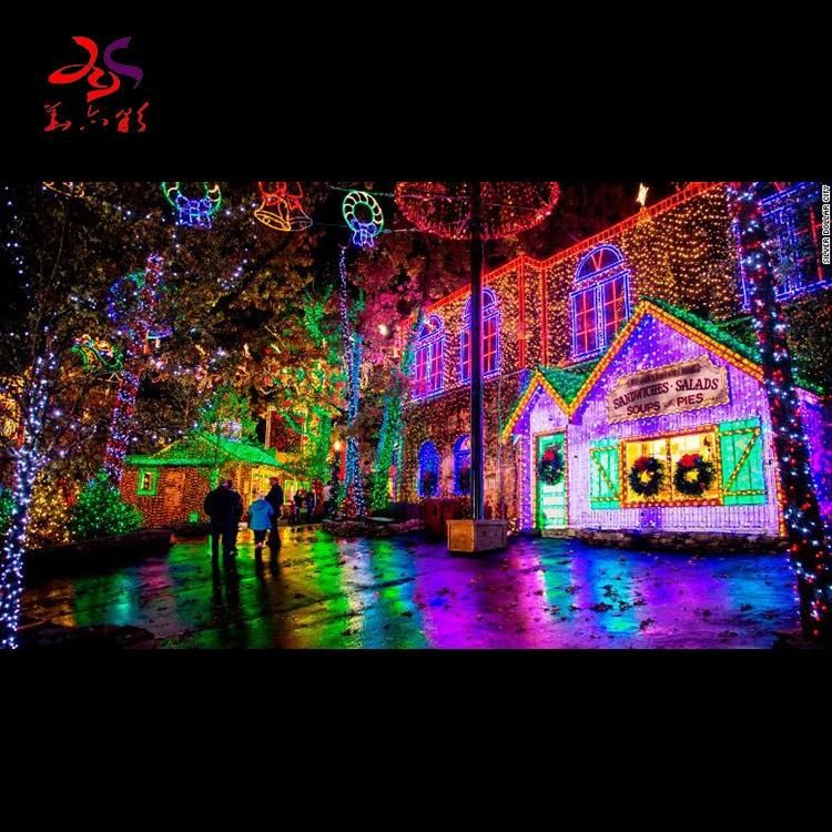 House Home Street Outdoor 3D Structure Christmas Decoration Christmas Light