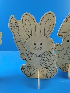 DIY Wood Silce Unfinished Wood Rabbit of Easter Crafts