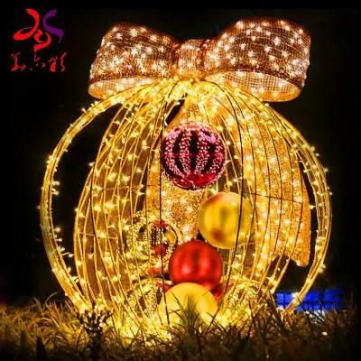 Huayicai Outdoor Waterproof IP65 3D Illuminated Ball Motif Lights