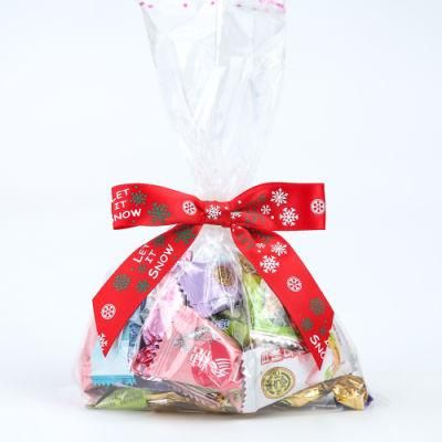 Custom 25 mm Single Face Ribbon Colorful Ribbon Bows for Candy Package Cookie Wrapping