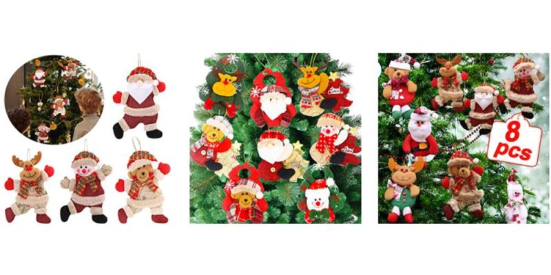 Christmas Gnomes Hanging Ornaments, Swedish Gnome Handmade Plush Santa Elves Christmas Tree Hanging Decorations Holiday Xmas Decorations