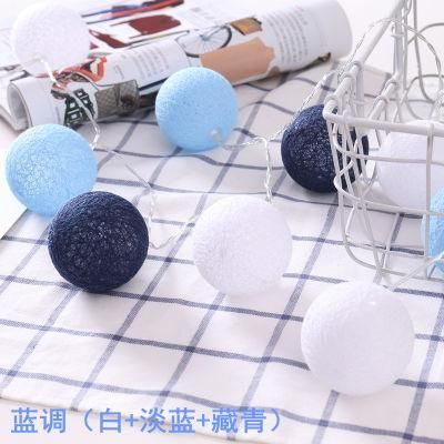 Home Decor LED Cotton Ball String Light for Christmas Indoor String Lights