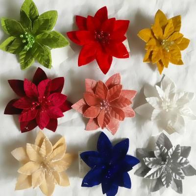 Christmas Holiday Decoration Velvet Red Xmas Flower