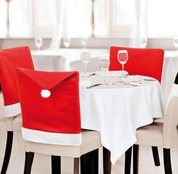Table Decoration Non-Woven Christmas Chair Cover