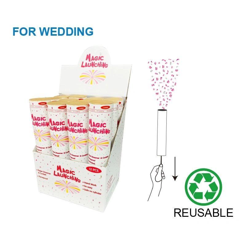 Magic Launching-Confetti Streamer for Party and Festival, Flameproof Quality