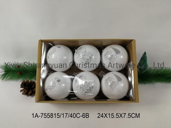 Promotional Christmas Decoration Paper Wrapped Foam Ball