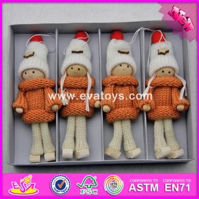 2017 New Products Christmas Kids Lovely Toys Wooden Craft Dolls W02A246