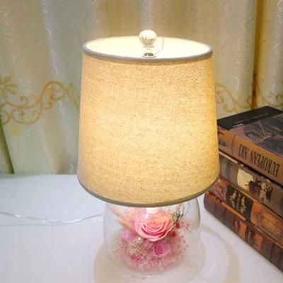 Hot Sale Decorative Preserved Flower Desk Lamp Christmas Gift