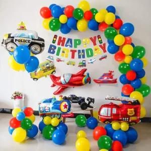 Transportation Vehicle Theme Party Decoration Aluminum Film Balloons Party Supplies